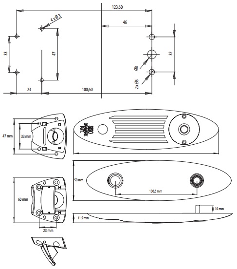 Surf Table Connector (Dimensions)