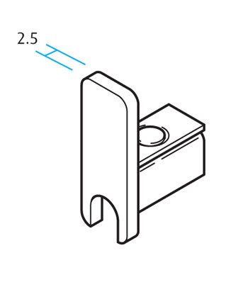 End Caps For Glass Sliding Door System (Dimensions)