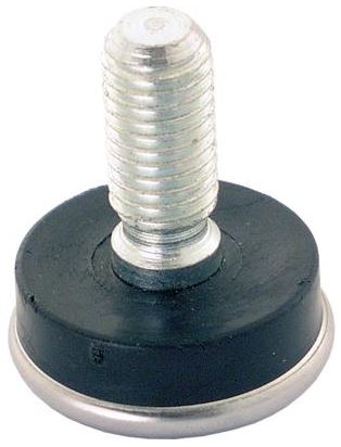 4 X Adjustable Height Plate Feet With Welded Felt – Polyamide, Made In Germany