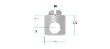 System 'S' Barrel for 16mm Panels (Pack of 10) (Dimensions)