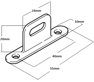 Safety Plate For Glass Sliding Door System (Dimensions)