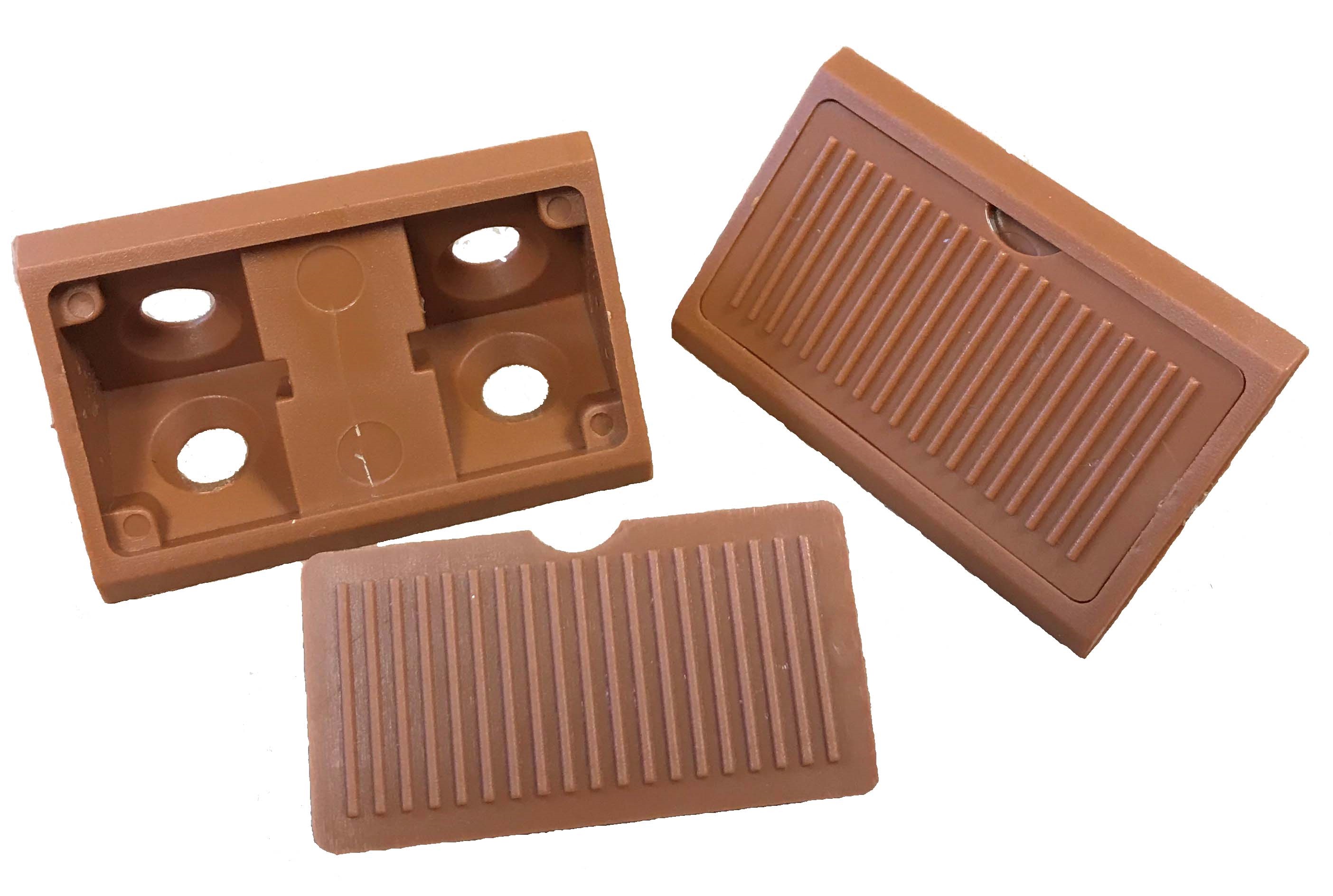 Connecting Block with Cover / 2 Holes Brown (Pack of 10)