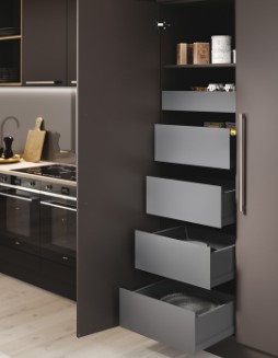 Grey Stack Tower 300mm Width 5 Drawer