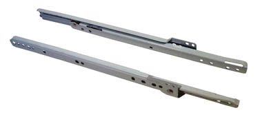 Roller Drawer Slides Side Fix 450mm (18") White