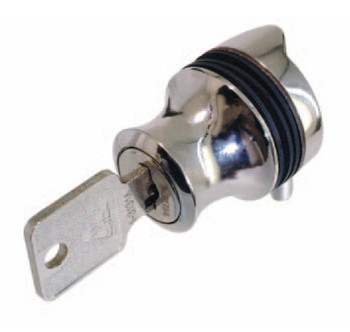 Hinged Glass Door Lock / Keyed Alike 3131A Brass Plated