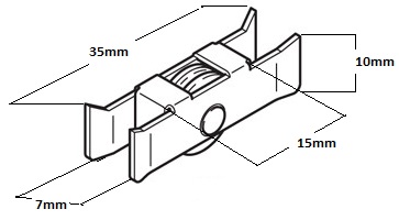 Rollers For Glass Sliding Door System / 5kg (Dimensions)