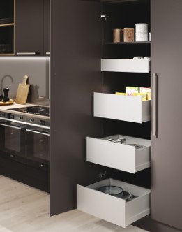 Grey Stack Tower 900mm Width 4 Drawer