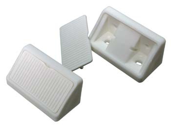 Connecting Block with Cover / 2 Holes White (Pack of 10)