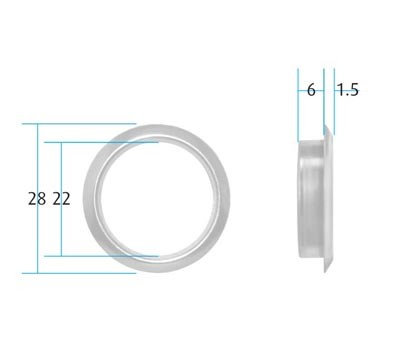Rosette for 22mm Nozzle Drawer Locks ULO0161 (Dimensions)