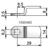ML Cranked Cam For Dial Lock (Dimensions)