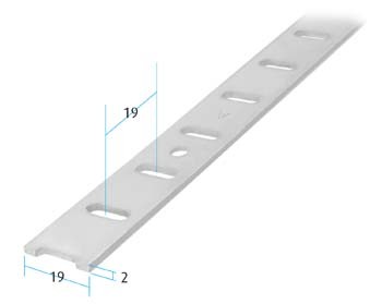 Flat Shelf Strip Zinc Plated (Dimensions)