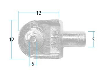 Shelf Stud with Spigot (Pack of 10) (Dimensions)