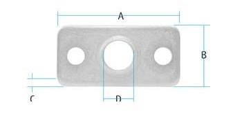 Screw on Plate / M6 / Weight Capacity 400kg (Dimensions)