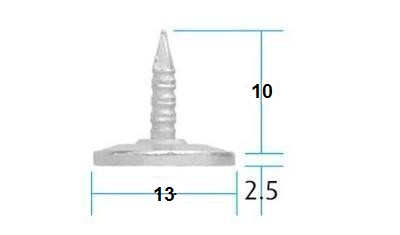 13mm Nail on Striker with Captive Nail (Dimensions)