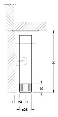 ZP Plinth Legs 100mm (Dimensions)