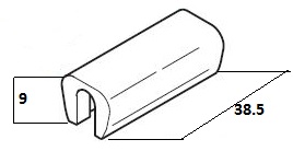 White Plastic Silencer (Dimensions)
