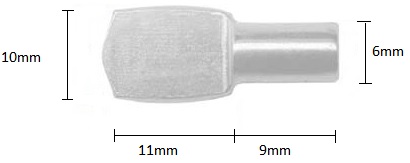 Bookcase "Spade" Stud NP (Packet 10) (Dimensions)